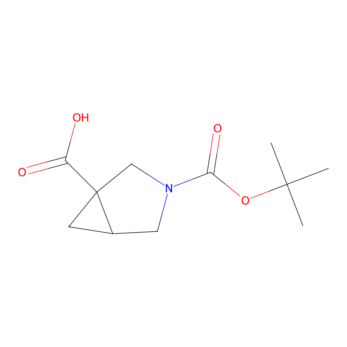 (1S,5S)-3-[(tert-butoxy)carbonyl]-3-azabicyclo[3.1.0]hexane-1-carboxylic acid molecular structure, CAS 1931961-71-5