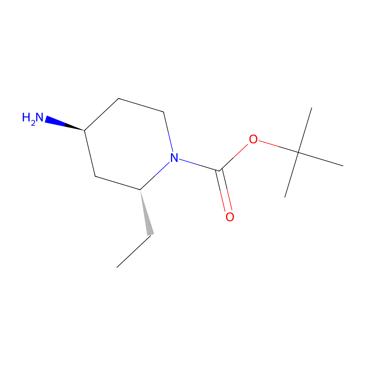 tert-butyl (2R,4S)-4-amino-2-ethyl-piperidine-1-carboxylate molecular structure, CAS 1931995-50-4