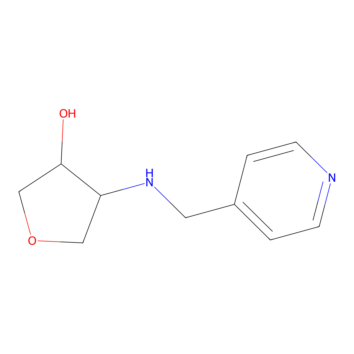 (3S,4R)-4-{[(pyridin-4-yl)methyl]amino}oxolan-3-ol molecular structure, CAS 1931995-95-7