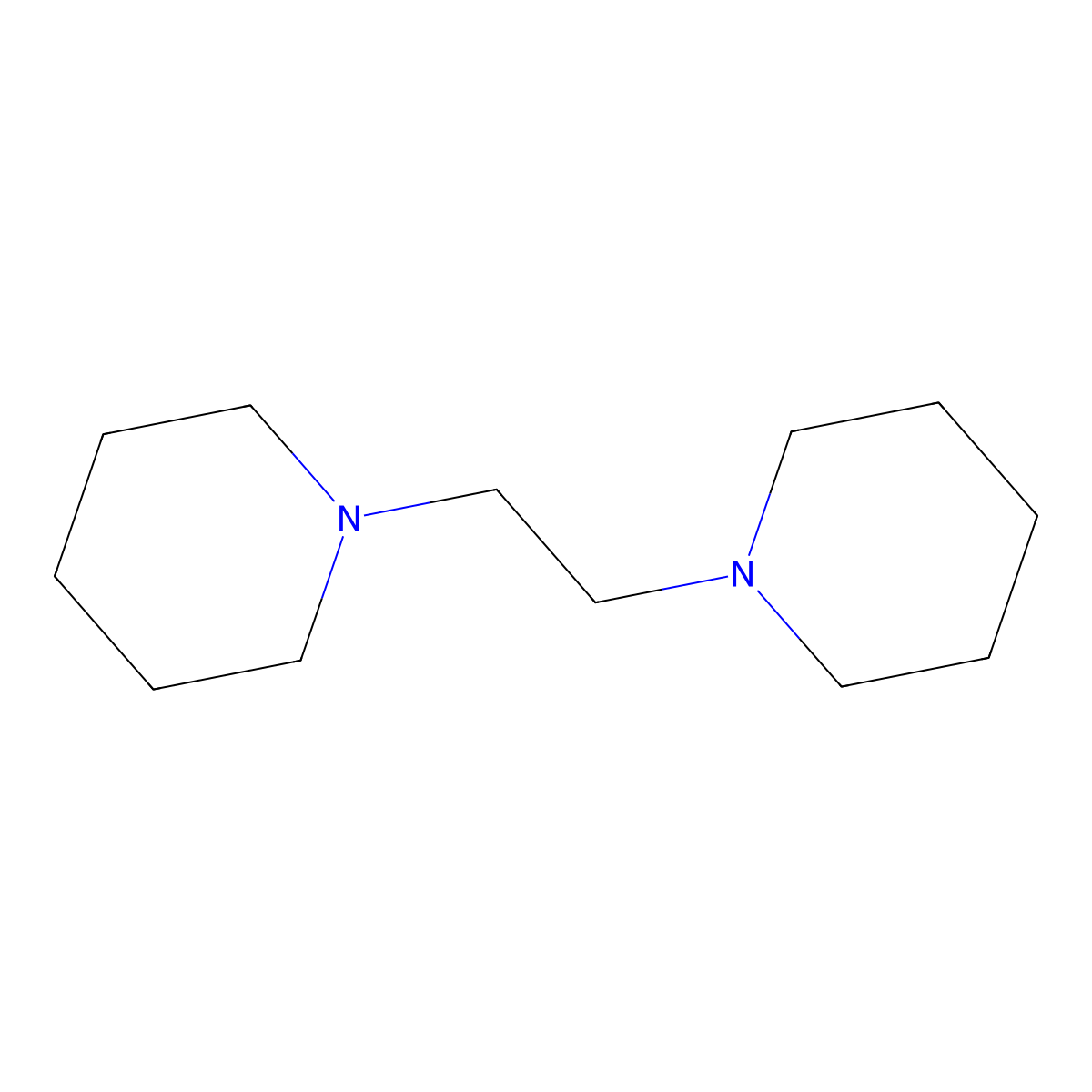 1,2-Dipiperidinoethane molecular structure, CAS 1932-04-3
