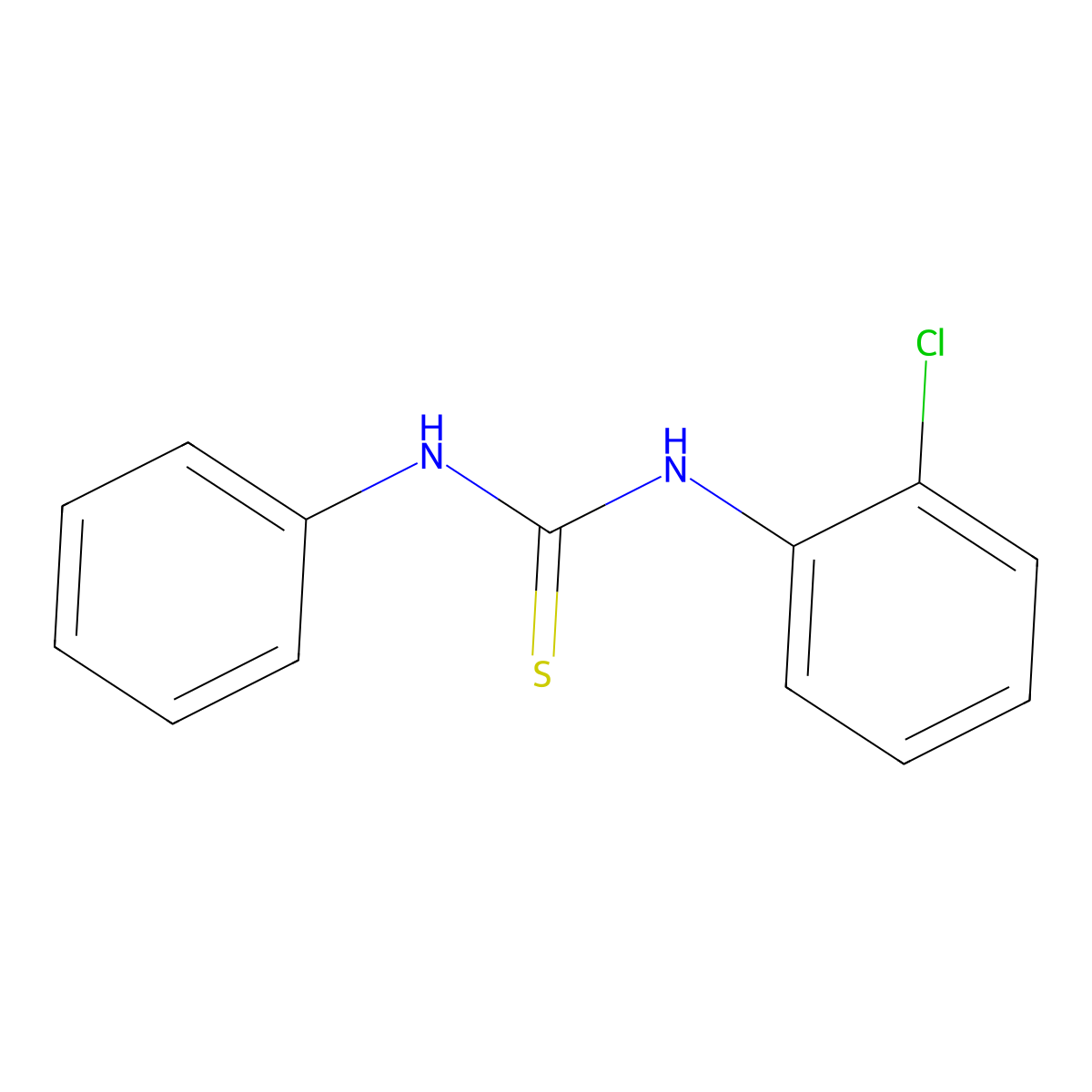1-(2-Chlorophenyl)-3-phenyl-2-thiourea molecular structure, CAS 1932-36-1