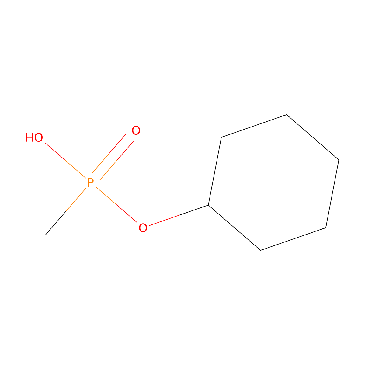 Cyclohexyl methylphosphonic acid molecular structure, CAS 1932-60-1
