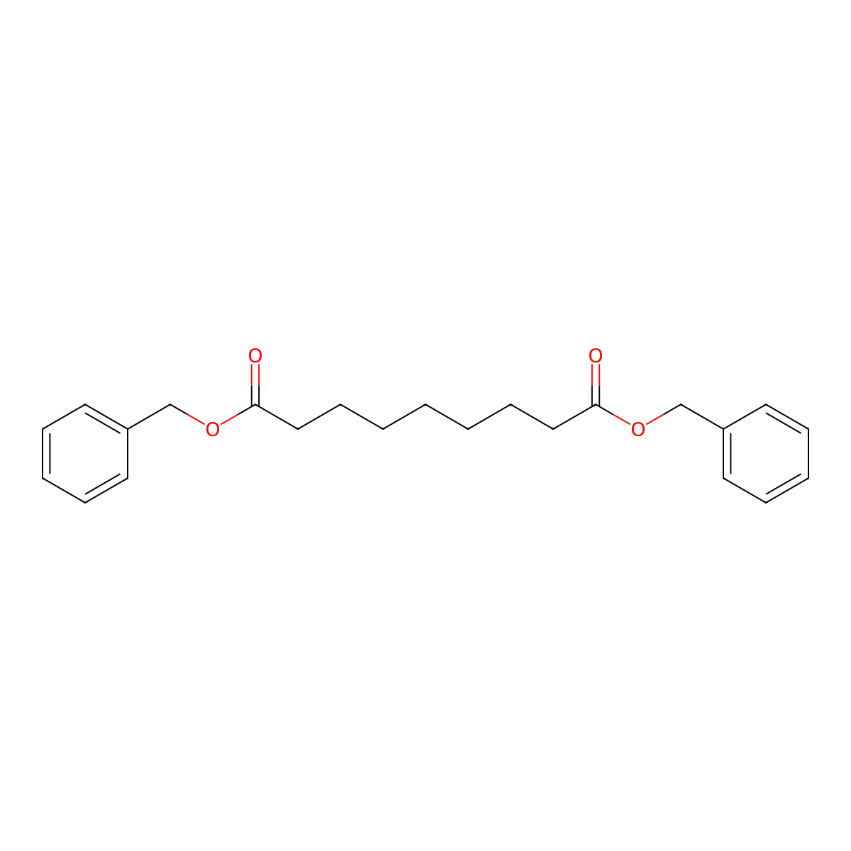 Dibenzyl azelate molecular structure, CAS 1932-84-9