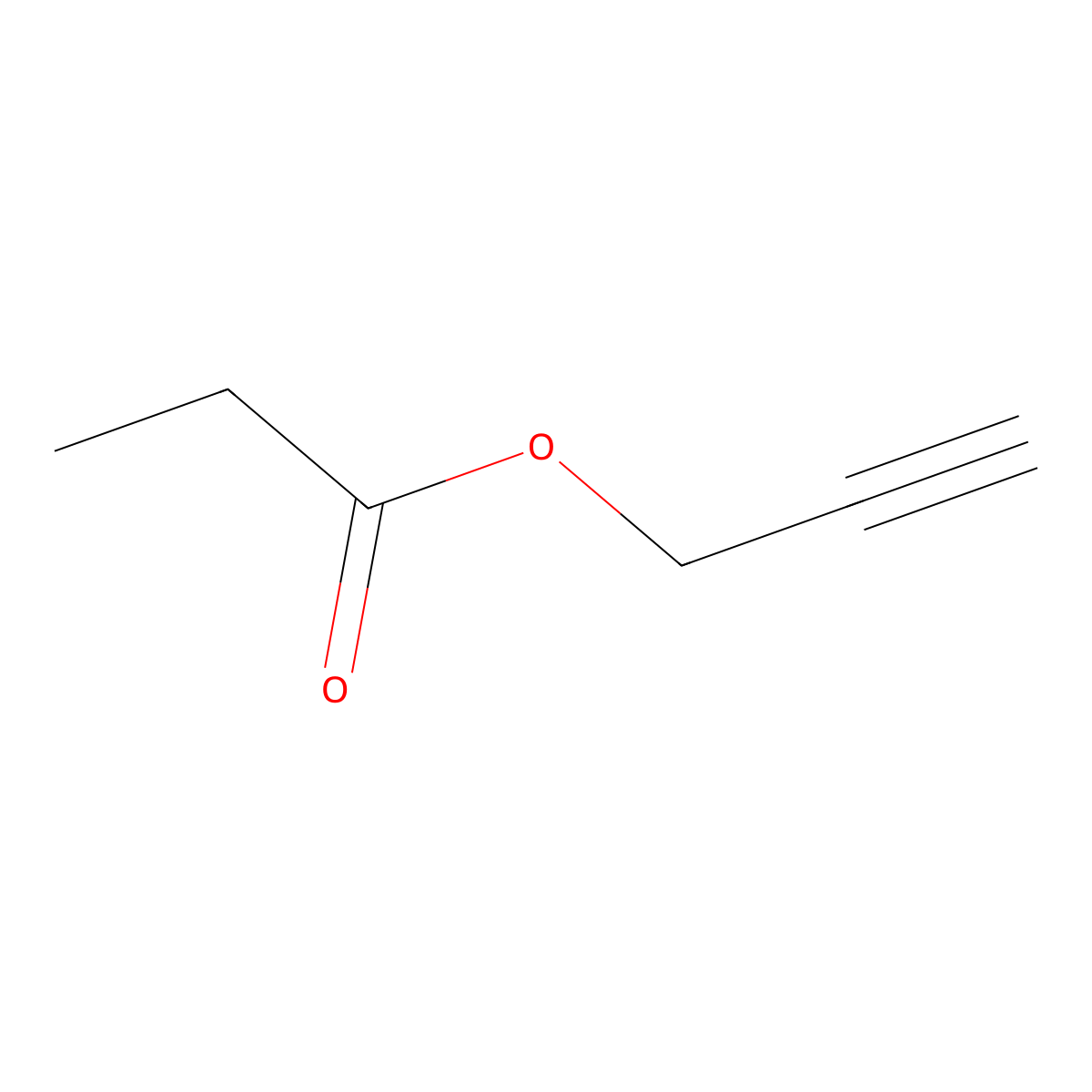 2-Propyn-1-ol, 1-propanoate molecular structure, CAS 1932-92-9