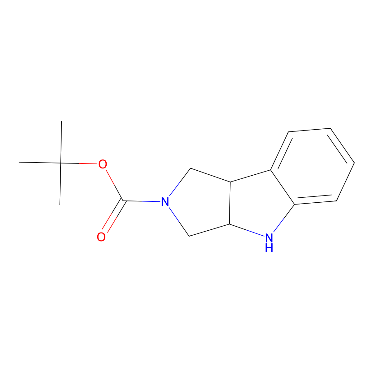 tert-Butyl(3aS,8bS)-3,3a,4,8b-tetrahydropyrrolo[3,4-b]indole-2(1H)-carboxylate molecular structure, CAS 1932000-18-4
