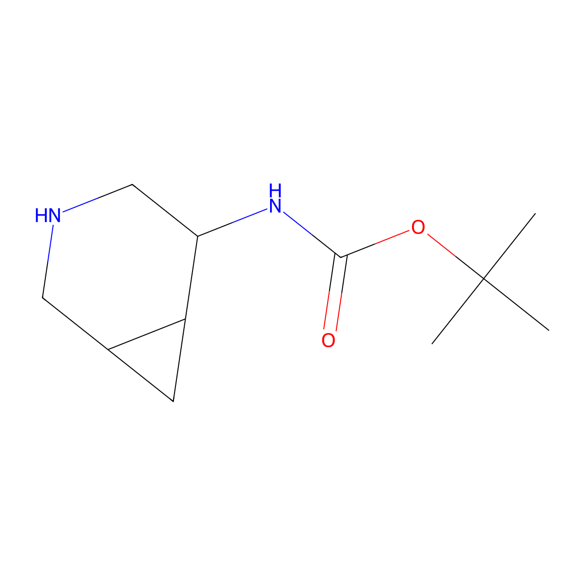 Tert-butyl N-[(1R,5R,6S)-3-azabicyclo[4.1.0]heptan-5-yl]carbamate molecular structure, CAS 1932002-75-9