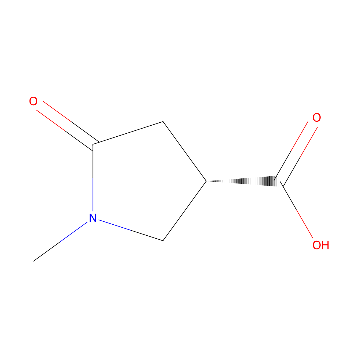 (3S)-1-methyl-5-oxopyrrolidine-3-carboxylic acid molecular structure, CAS 1932008-10-0