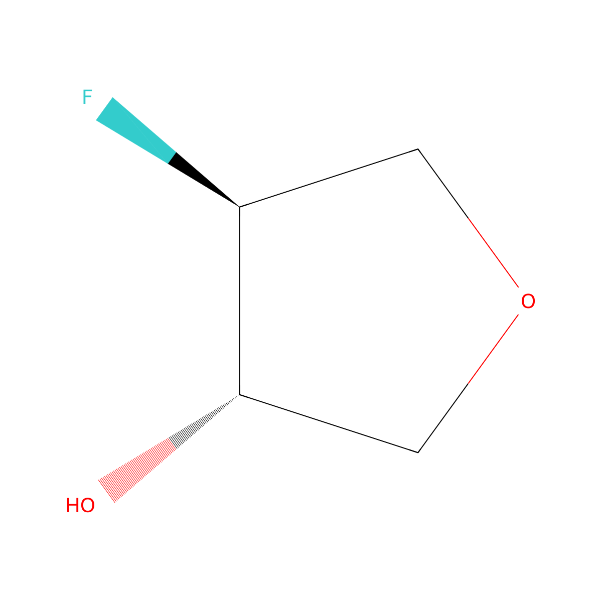 (3S,4S)-4-fluorotetrahydrofuran-3-ol molecular structure, CAS 1932011-16-9
