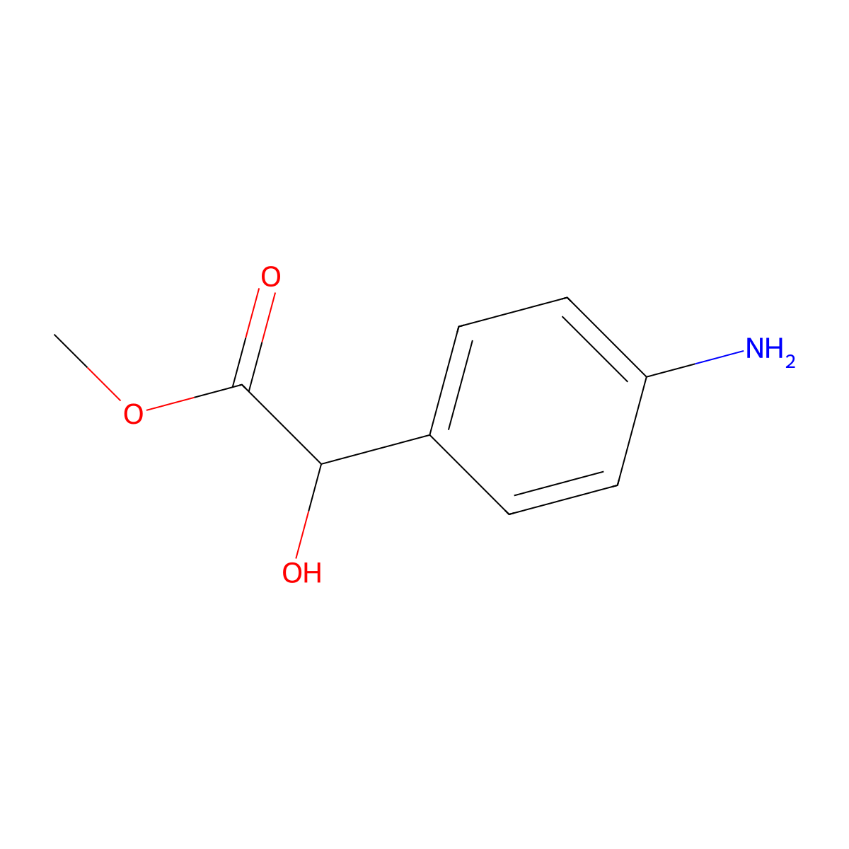 Methyl (S)-2-(4-aminophenyl)-2-hydroxyacetate molecular structure, CAS 1932012-49-1