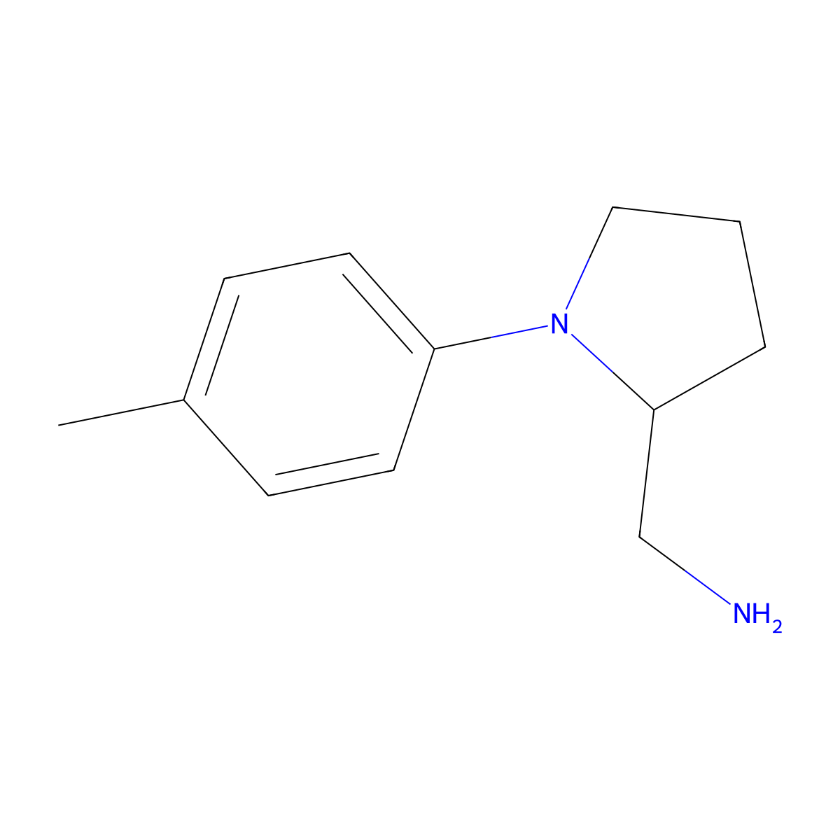 [(2R)-1-(4-Methylphenyl)pyrrolidin-2-yl]methanamine molecular structure, CAS 1932014-51-1