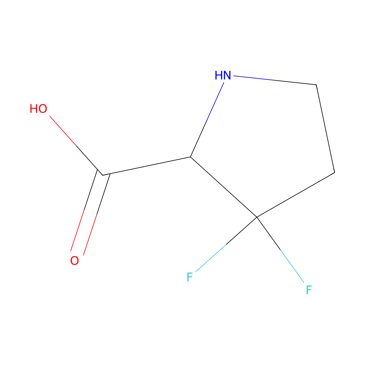 3,3-Difluoro-L-proline molecular structure, CAS 1932019-87-8
