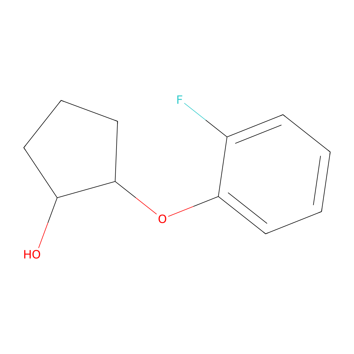 (1R,2R)-2-(2-fluorophenoxy)cyclopentan-1-ol molecular structure, CAS 1932023-83-0