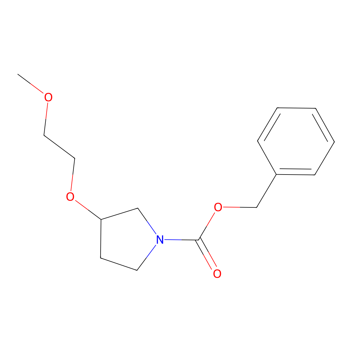 (R)-Benzyl 3-(2-methoxyethoxy) pyrrolidine-1-carboxylate molecular structure, CAS 1932025-01-8