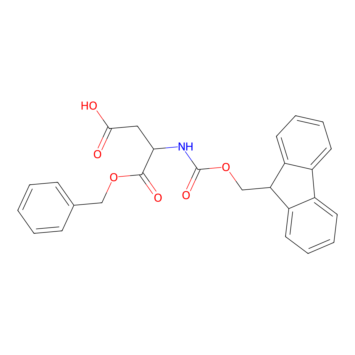 Fmoc-D-Asp-obzl molecular structure, CAS 1932027-25-2