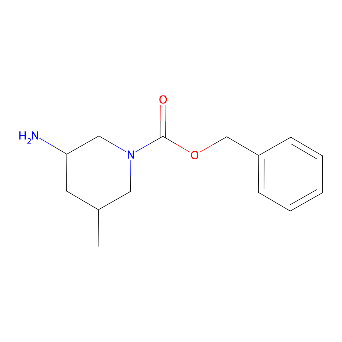 benzyl (3R,5S)-3-amino-5-methylpiperidine-1-carboxylate molecular structure, CAS 1932027-48-9