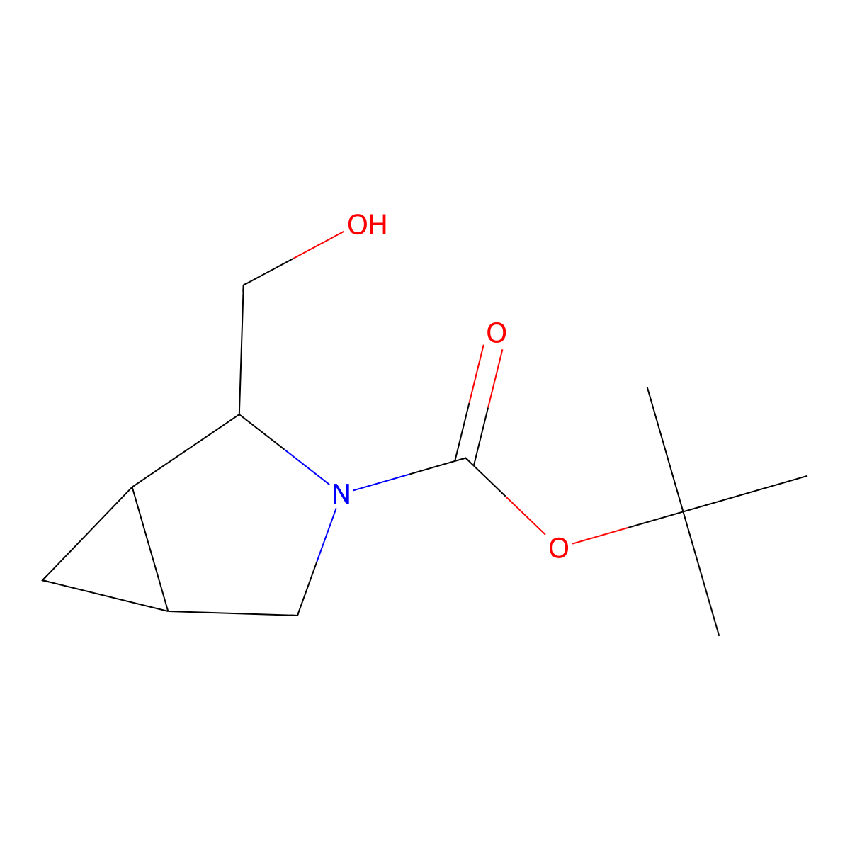 tert-Butyl (1S,2R,5R)-2-(hydroxymethyl)-3-azabicyclo[3.1.0]hexane-3-carboxylate molecular structure, CAS 1932033-53-8