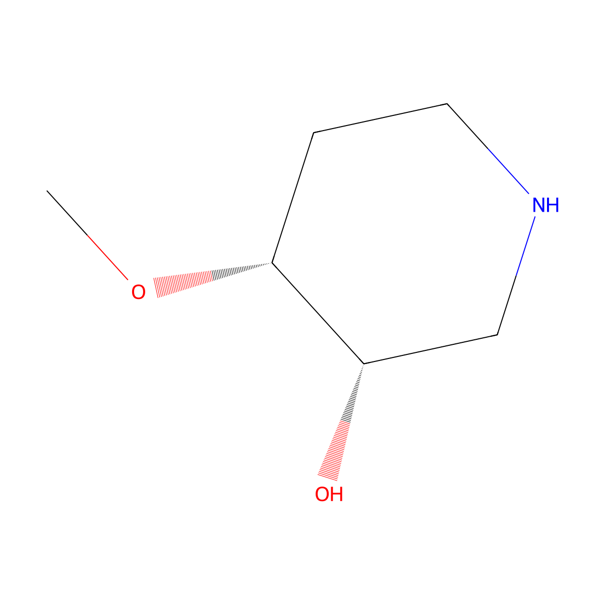 (3S,4R)-4-methoxypiperidin-3-ol molecular structure, CAS 1932043-57-6