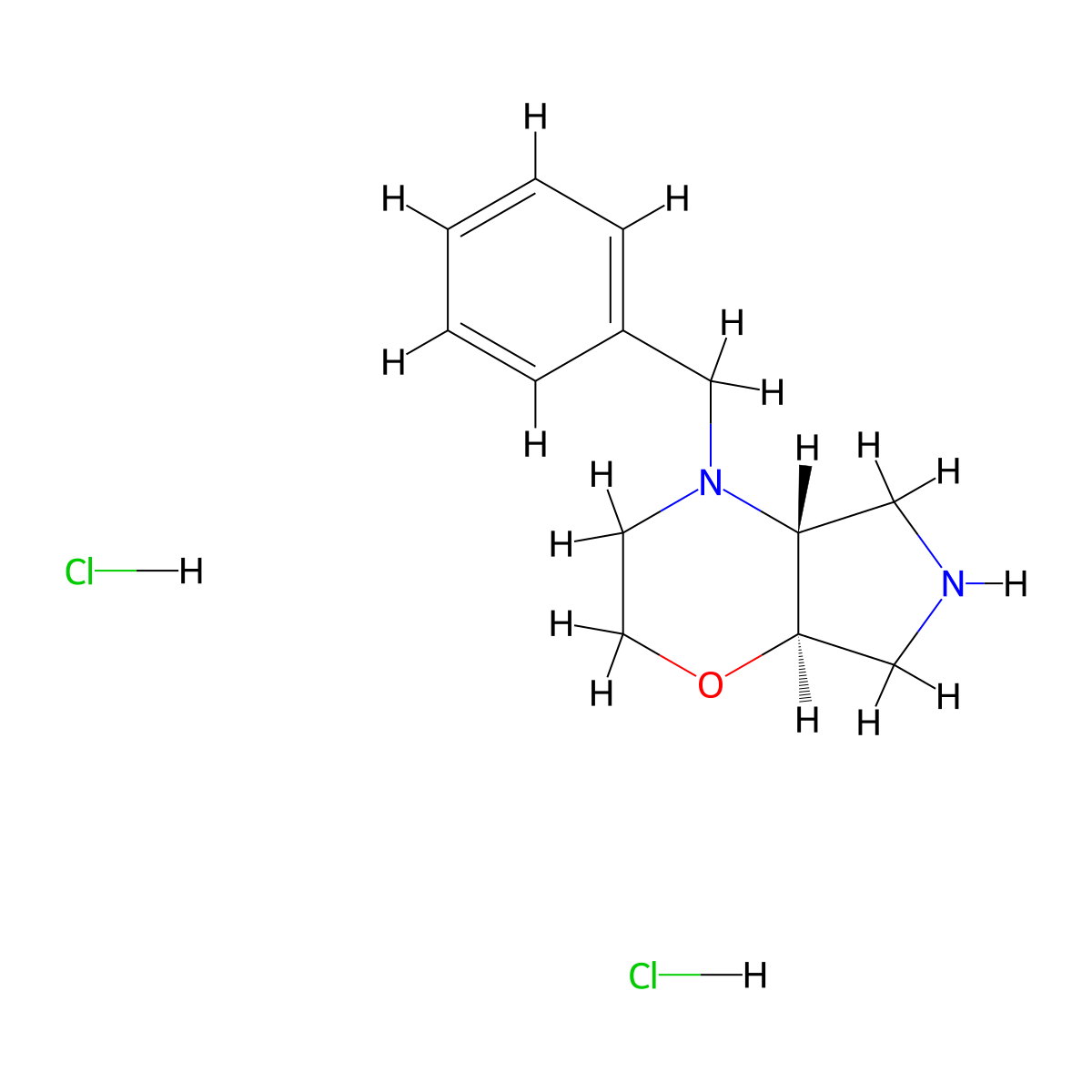 (4aR,7aR)-4-benzyl-octahydropyrrolo[3,4-b][1,4]oxazine dihydrochloride molecular structure, CAS 1932055-58-7
