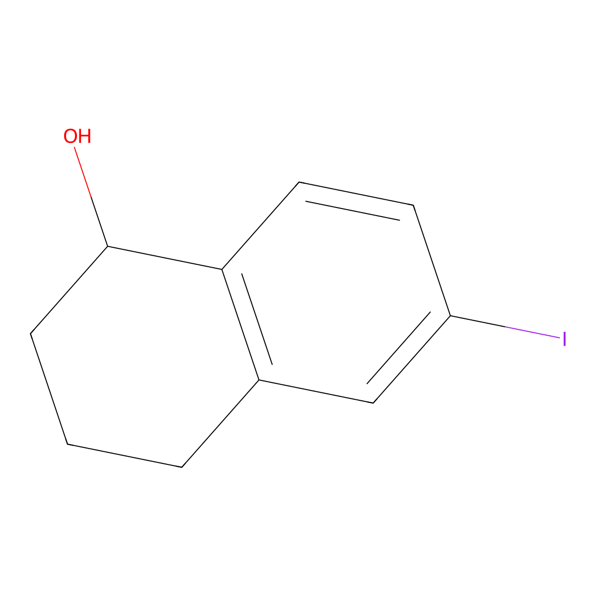 (R)-6-iodo-1,2,3,4-tetrahydronaphthalen-1-ol molecular structure, CAS 1932055-65-6