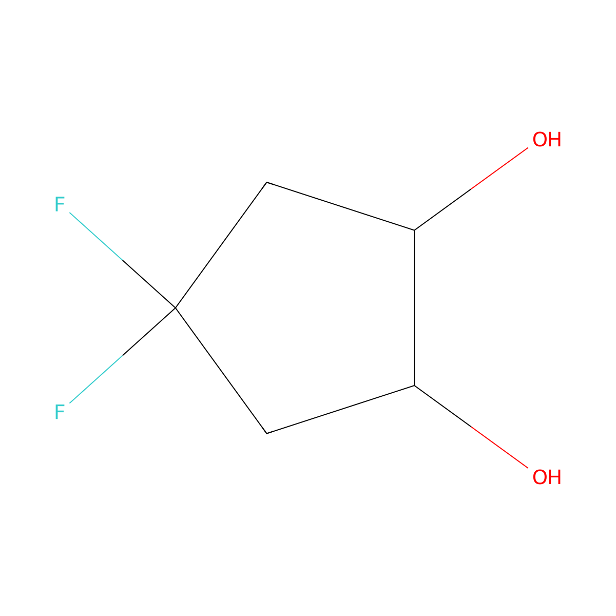 (1S,2S)-4,4-Difluorocyclopentane-1,2-diol molecular structure, CAS 1932062-75-3