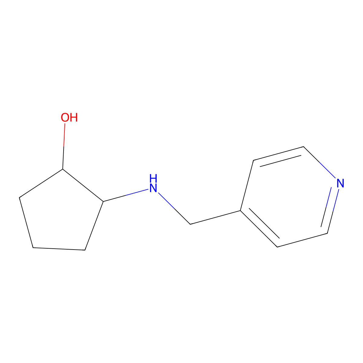 (1R,2R)-2-{[(pyridin-4-yl)methyl]amino}cyclopentan-1-ol molecular structure, CAS 1932065-98-9