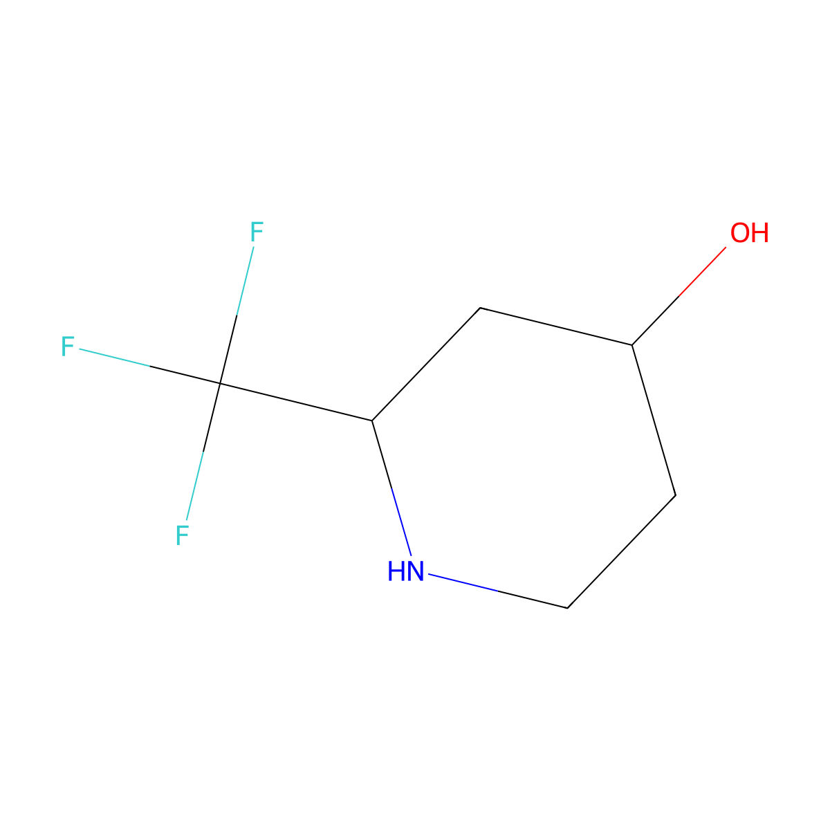 (2S,4R)-2-(Trifluoromethyl)piperidin-4-ol molecular structure, CAS 1932078-21-1