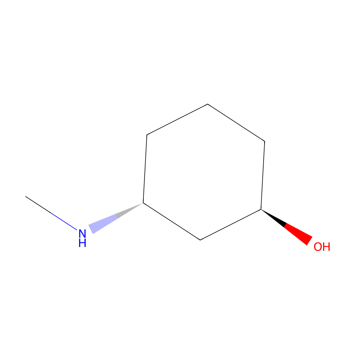 (1R,3R)-3-Methylamino-cyclohexanol molecular structure, CAS 1932081-06-5