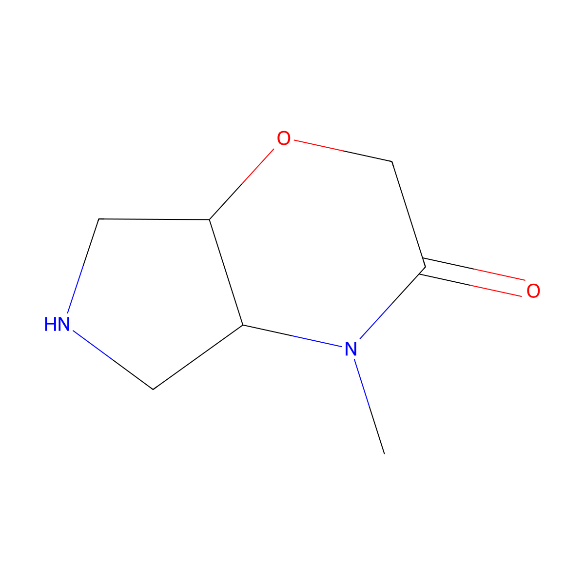 rac-(4aS,7aS)-4-methylhexahydropyrrolo[3,4-b][1,4]oxazin-3(2H)-one molecular structure, CAS 1932083-00-5