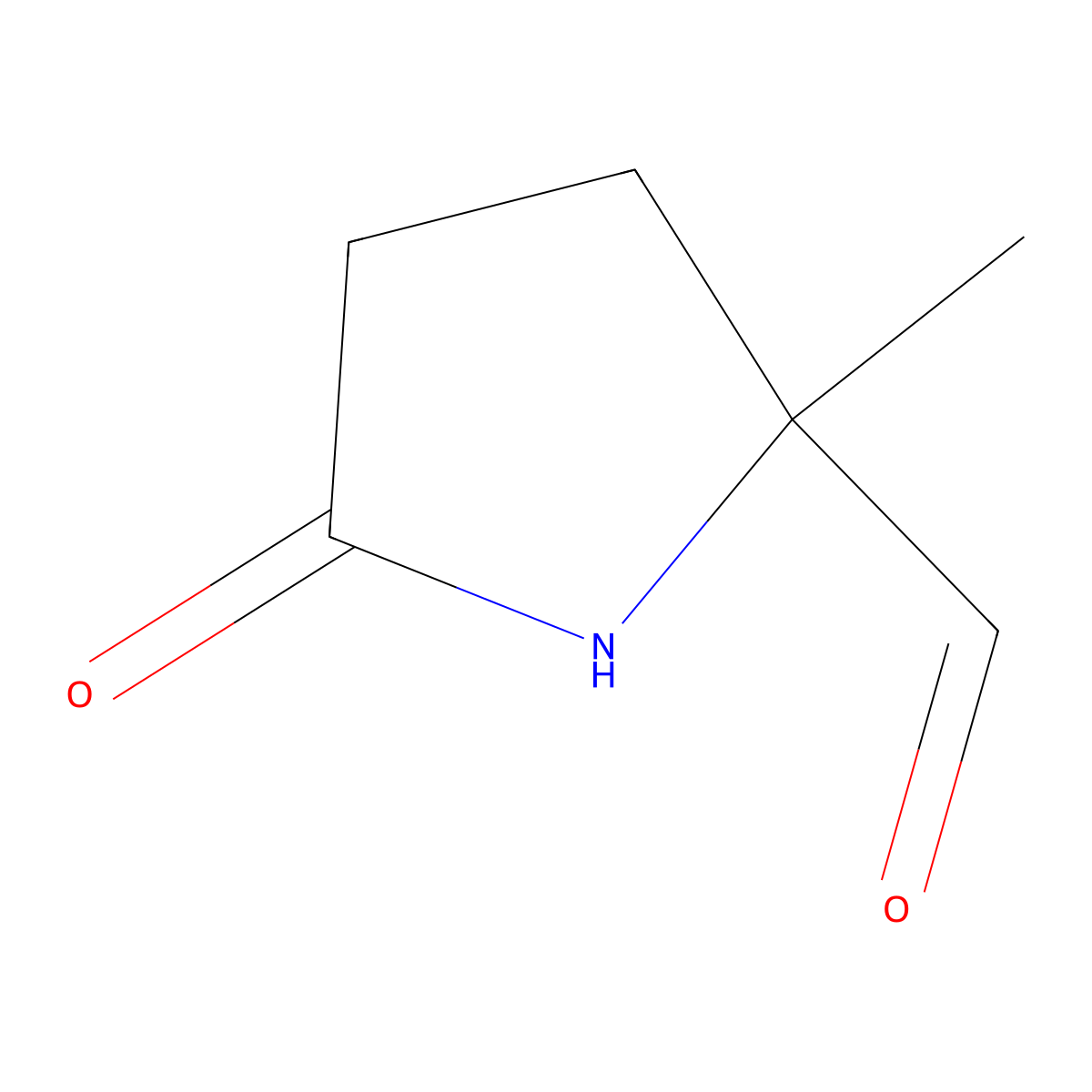 (2S)-2-methyl-5-oxopyrrolidine-2-carbaldehyde molecular structure, CAS 1932086-25-3