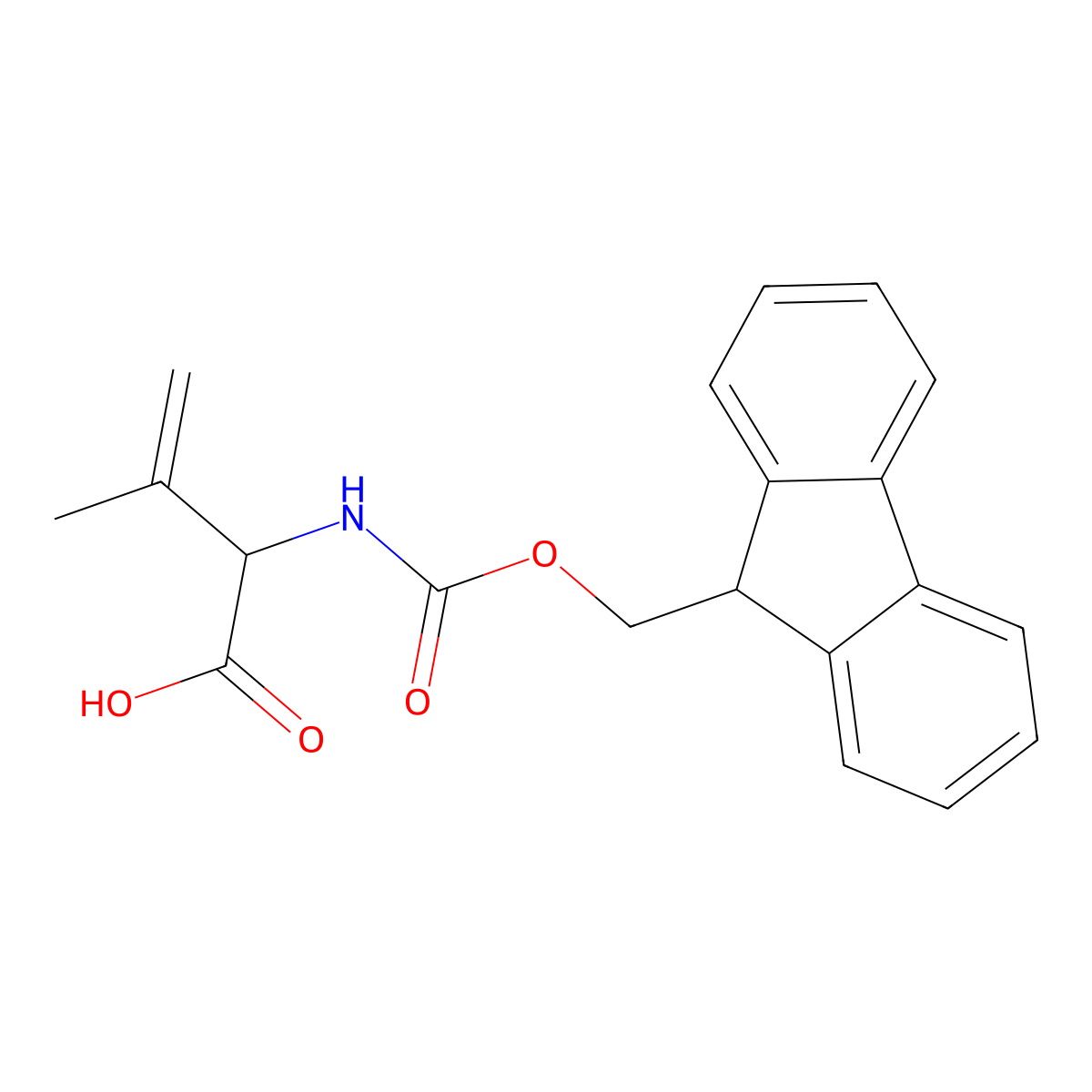 Fmoc-3,4-dehydro-L-Val-OH molecular structure, CAS 1932087-73-4