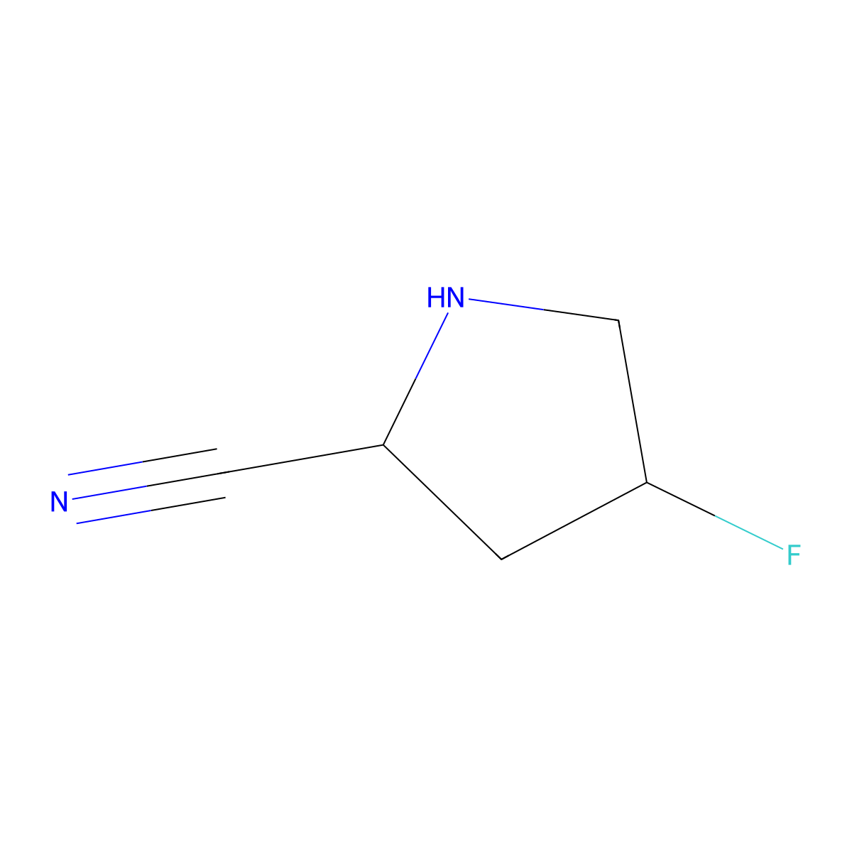 (2R,4S)-4-Fluoropyrrolidine-2-carbonitrile molecular structure, CAS 1932102-08-3