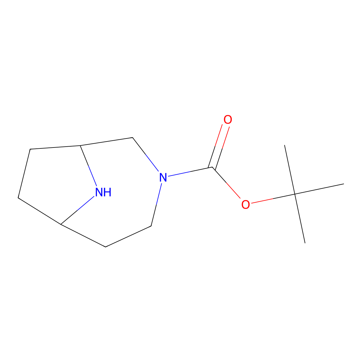 tert-Butyl rac-(1S,6R)-3,9-diazabicyclo[4.2.1]nonane-3-carboxylate molecular structure, CAS 1932112-98-5