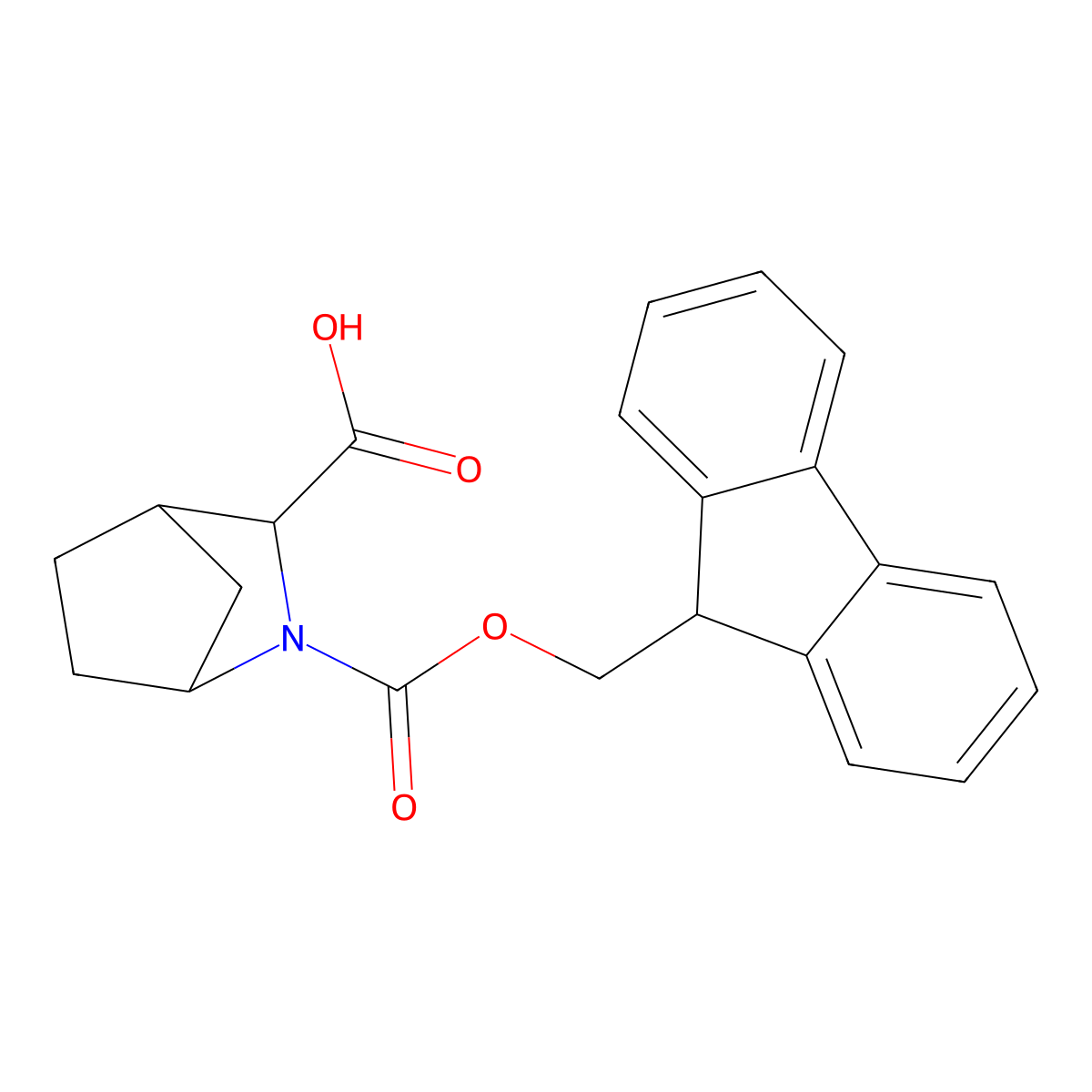 (1R,3S,4S)-2-{[(9H-fluoren-9-yl)methoxy]carbonyl}-2-azabicyclo[2.2.1]heptane-3-carboxylic acid molecular structure, CAS 1932115-41-7