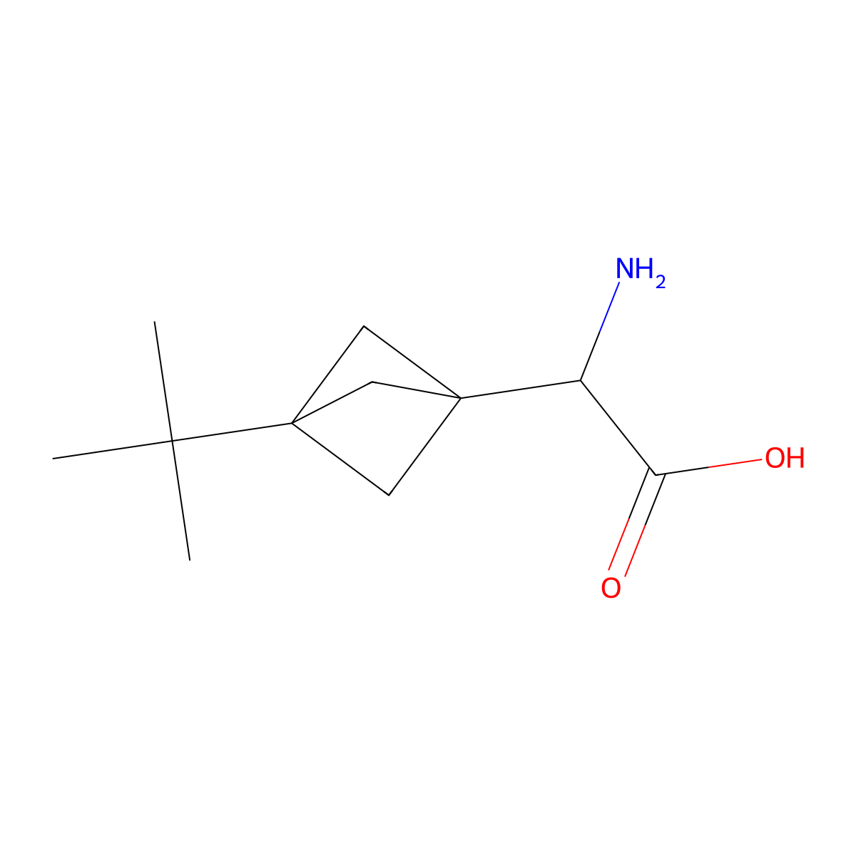 (2R)-2-amino-2-{3-tert-butylbicyclo[1.1.1]pentan-1-yl}acetic acid molecular structure, CAS 1932128-02-3