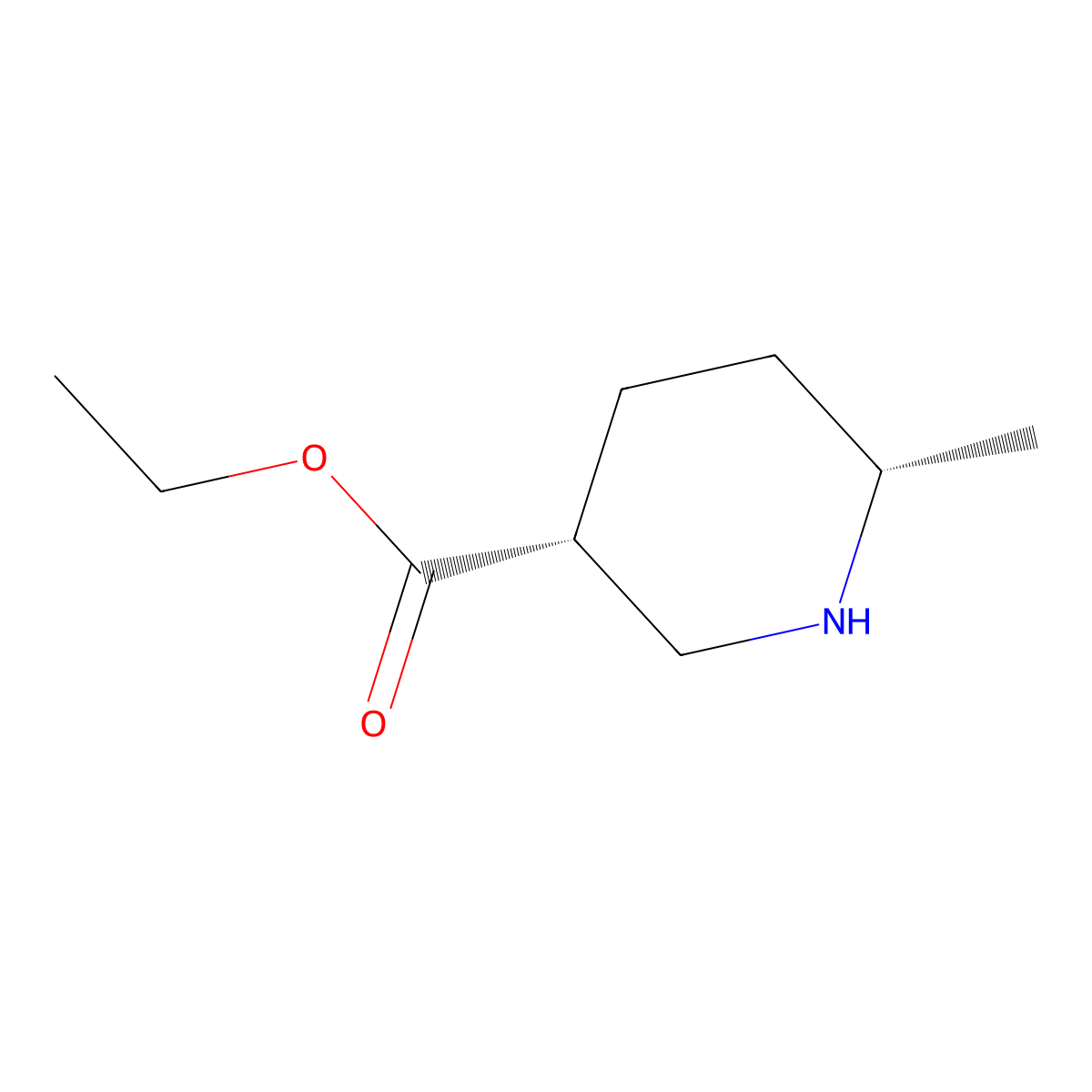 rac-ethyl (3R,6S)-6-methylpiperidine-3-carboxylate molecular structure, CAS 1932134-69-4