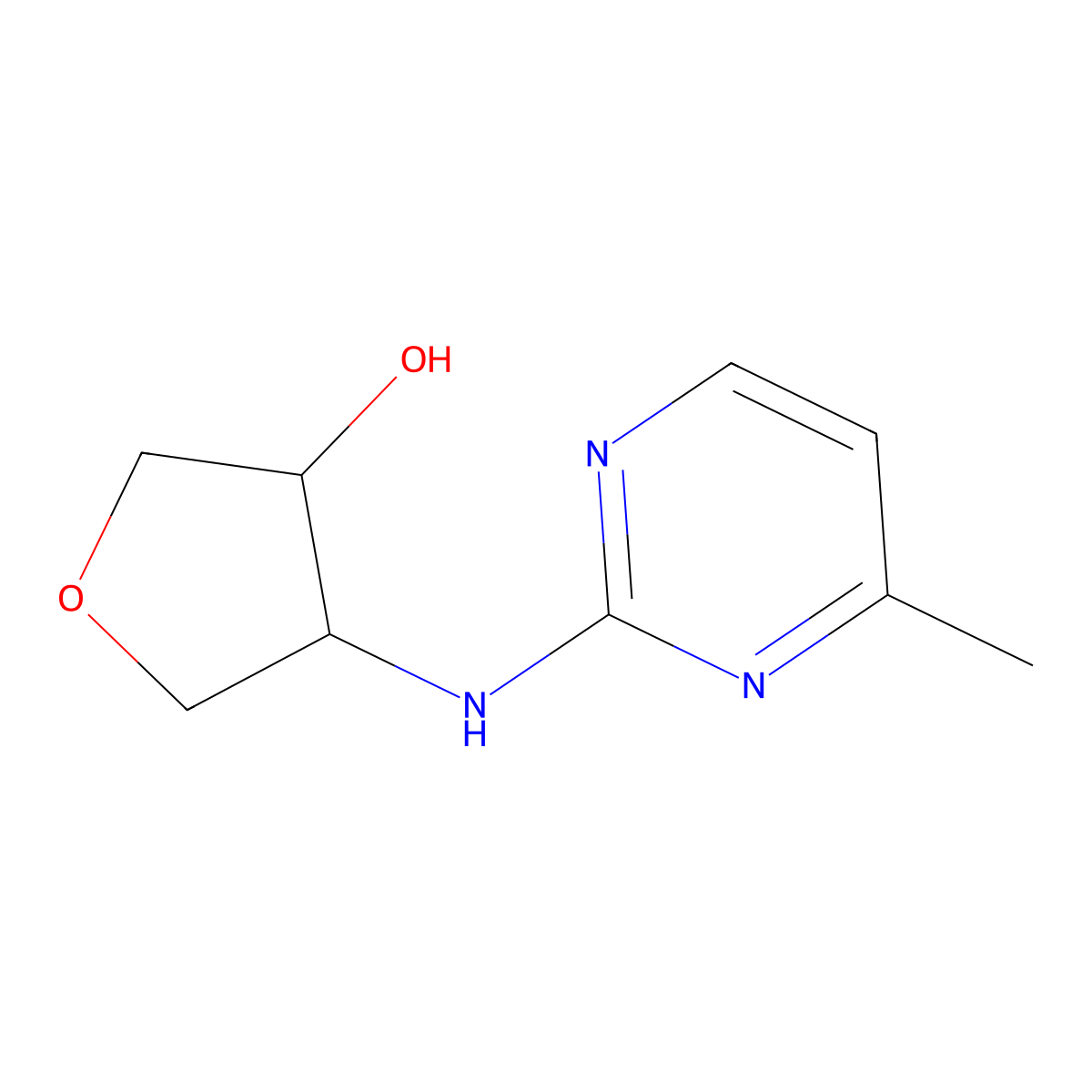 (3S,4R)-4-[(4-Methylpyrimidin-2-yl)amino]oxolan-3-ol molecular structure, CAS 1932143-40-2