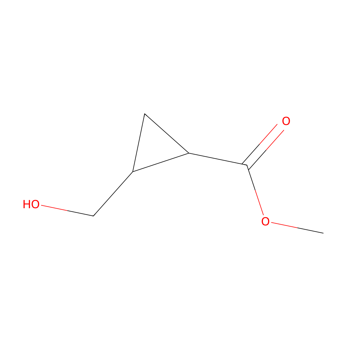 methyl (1S,2R)-2-(hydroxymethyl)cyclopropanecarboxylate molecular structure, CAS 1932144-48-3
