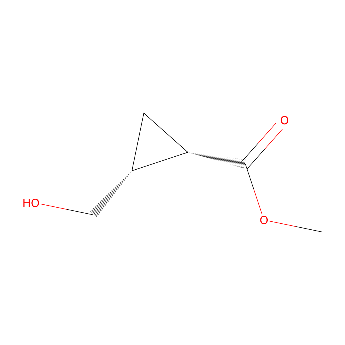 methyl (1S,2R)-2-(hydroxymethyl)cyclopropanecarboxylate molecular structure, CAS 1932144-48-3