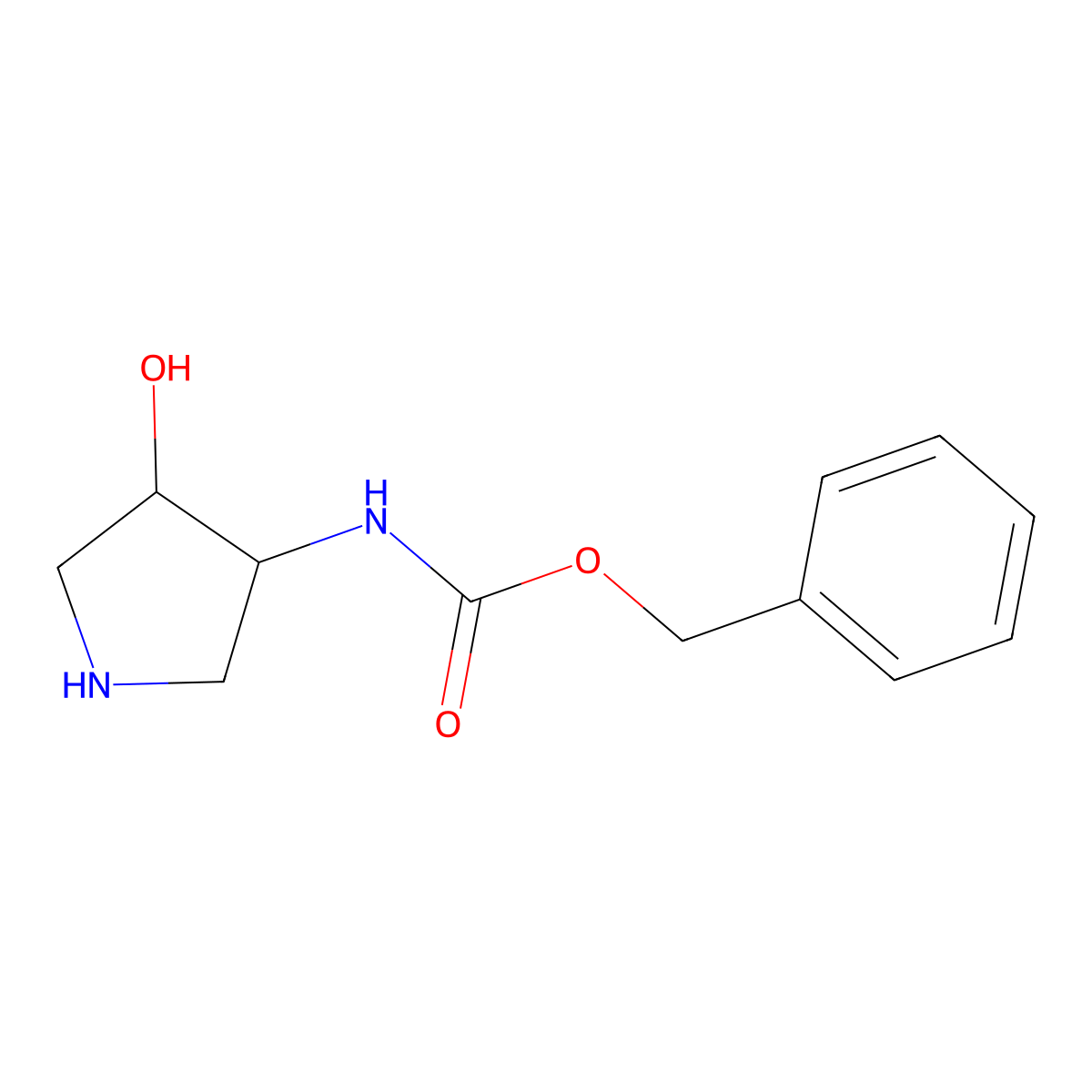 Benzyl N-[(3S,4S)-4-hydroxypyrrolidin-3-YL]carbamate molecular structure, CAS 1932152-59-4