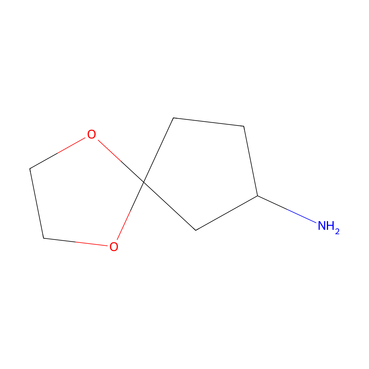(R)-1,4-Dioxaspiro[4.4]nonan-7-amine molecular structure, CAS 1932154-66-9