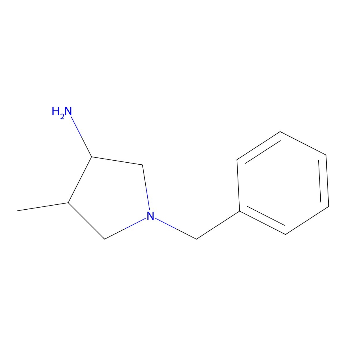 trans-3-Amino-1-benzyl-4-methylpyrrolidine molecular structure, CAS 1932157-02-2