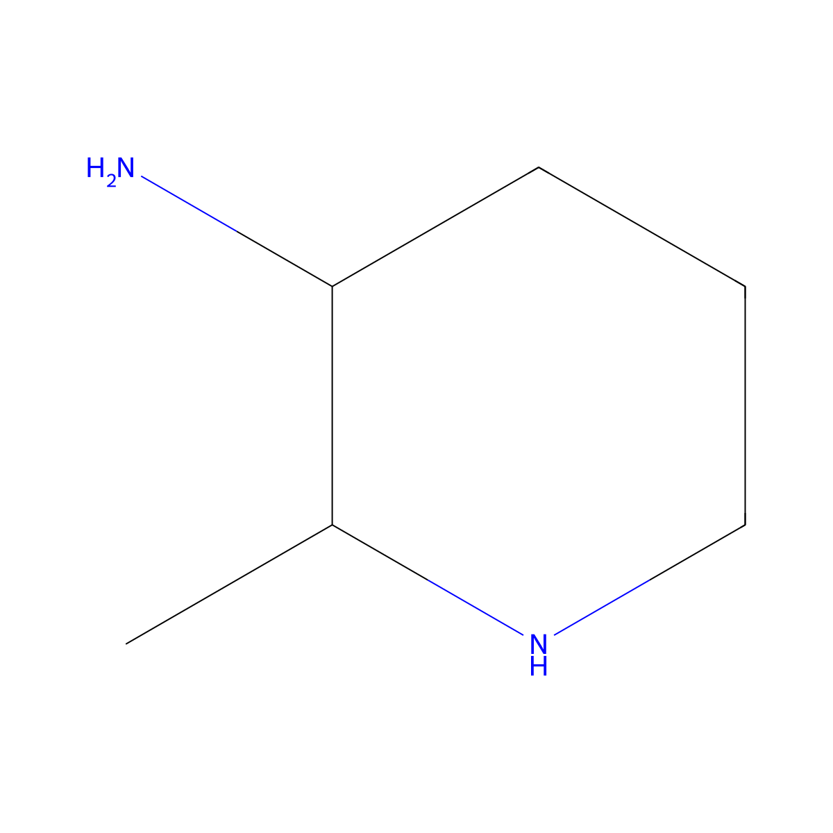 rac-(2R,3R)-2-methylpiperidin-3-amine molecular structure, CAS 1932160-51-4