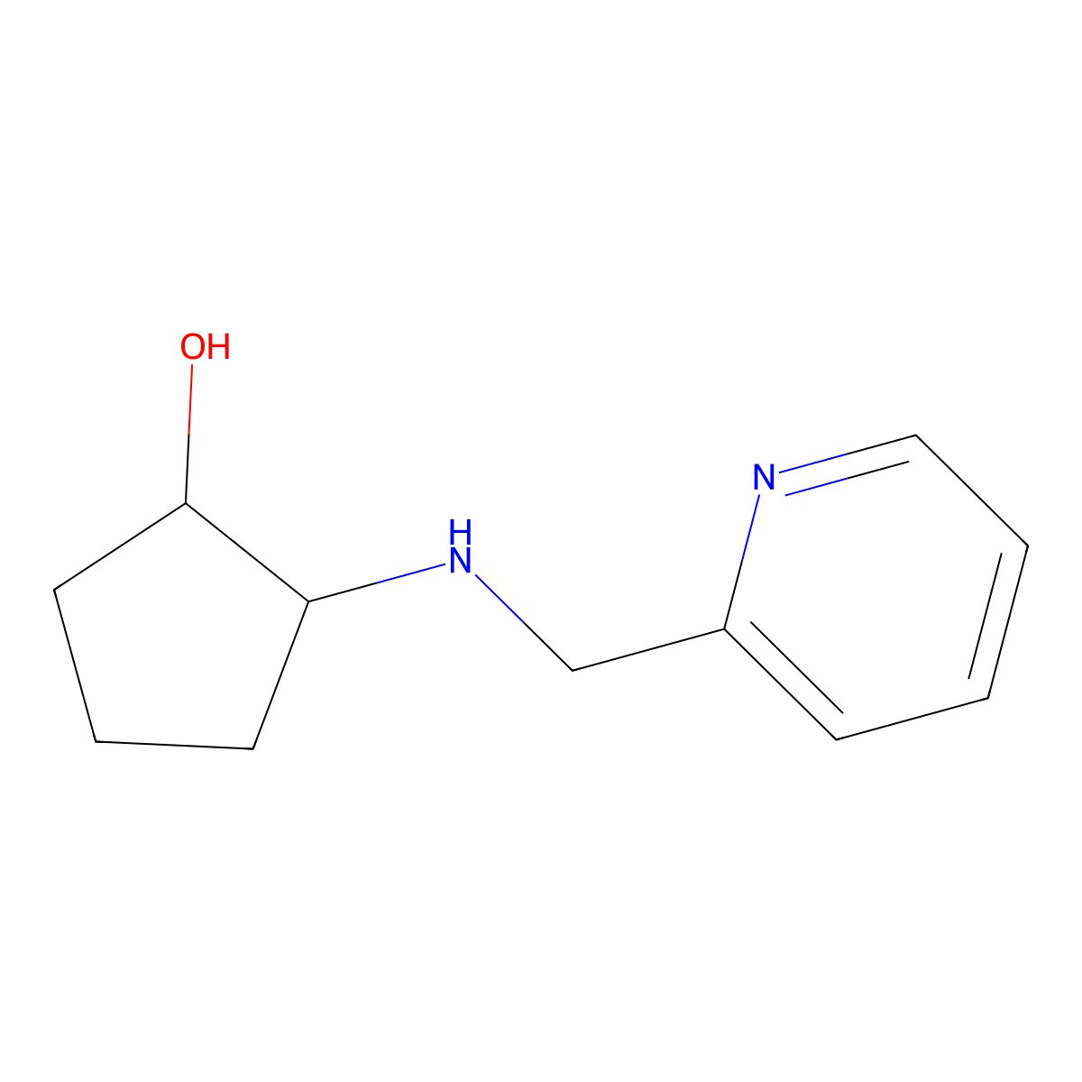 (1R,2R)-2-{[(pyridin-2-yl)methyl]amino}cyclopentan-1-ol molecular structure, CAS 1932169-98-6