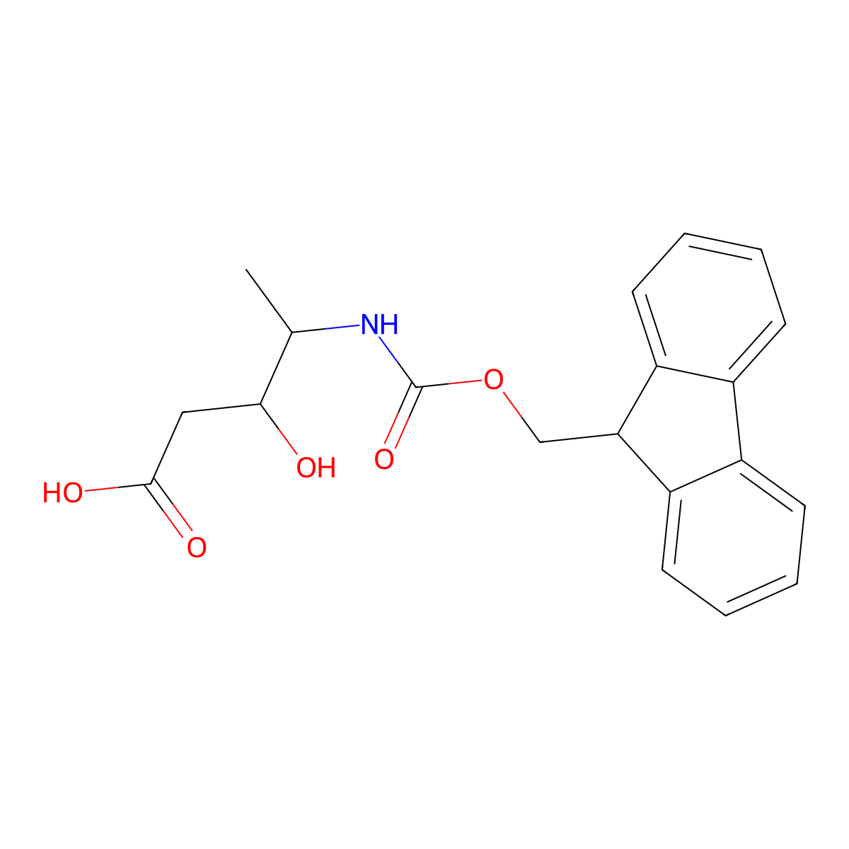 (3R,4R)-4-(9H-Fluoren-9-ylmethoxycarbonylamino)-3-hydroxypentanoic acid molecular structure, CAS 1932174-58-7