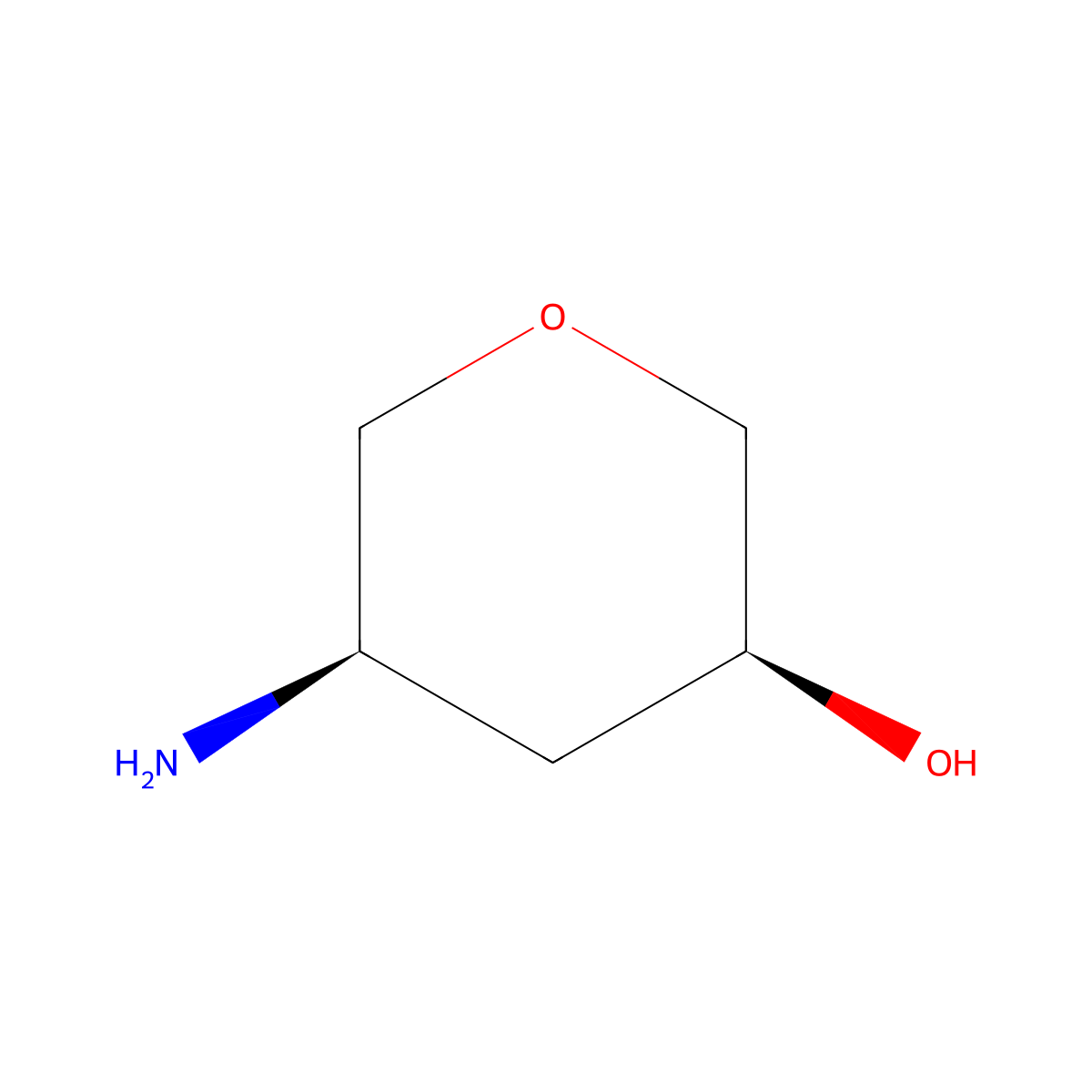 (3S,5R)-5-Amino-tetrahydro-pyran-3-ol molecular structure, CAS 1932174-95-2