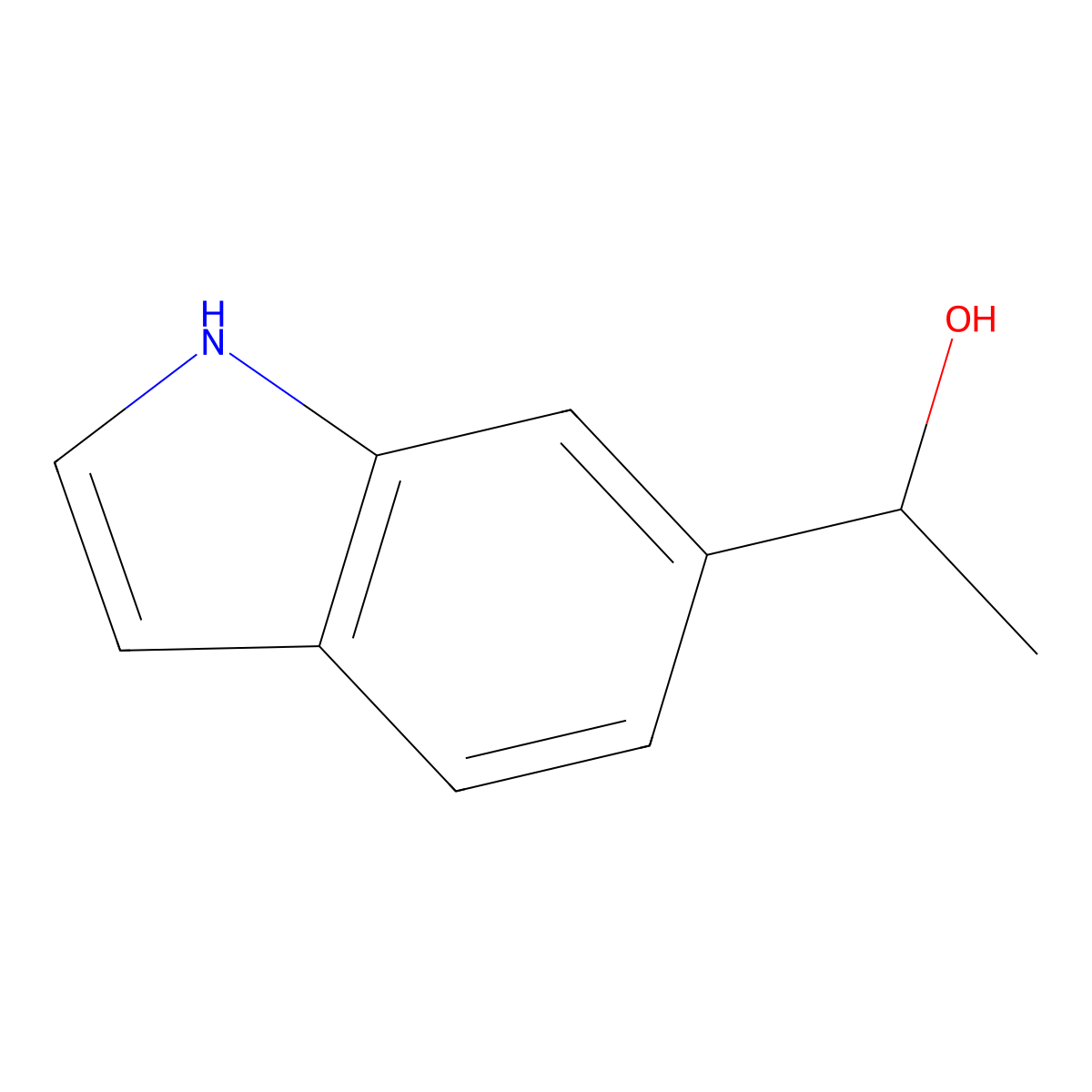 (1r)-1-(1h-Indol-6-yl)ethan-1-ol molecular structure, CAS 1932178-08-9