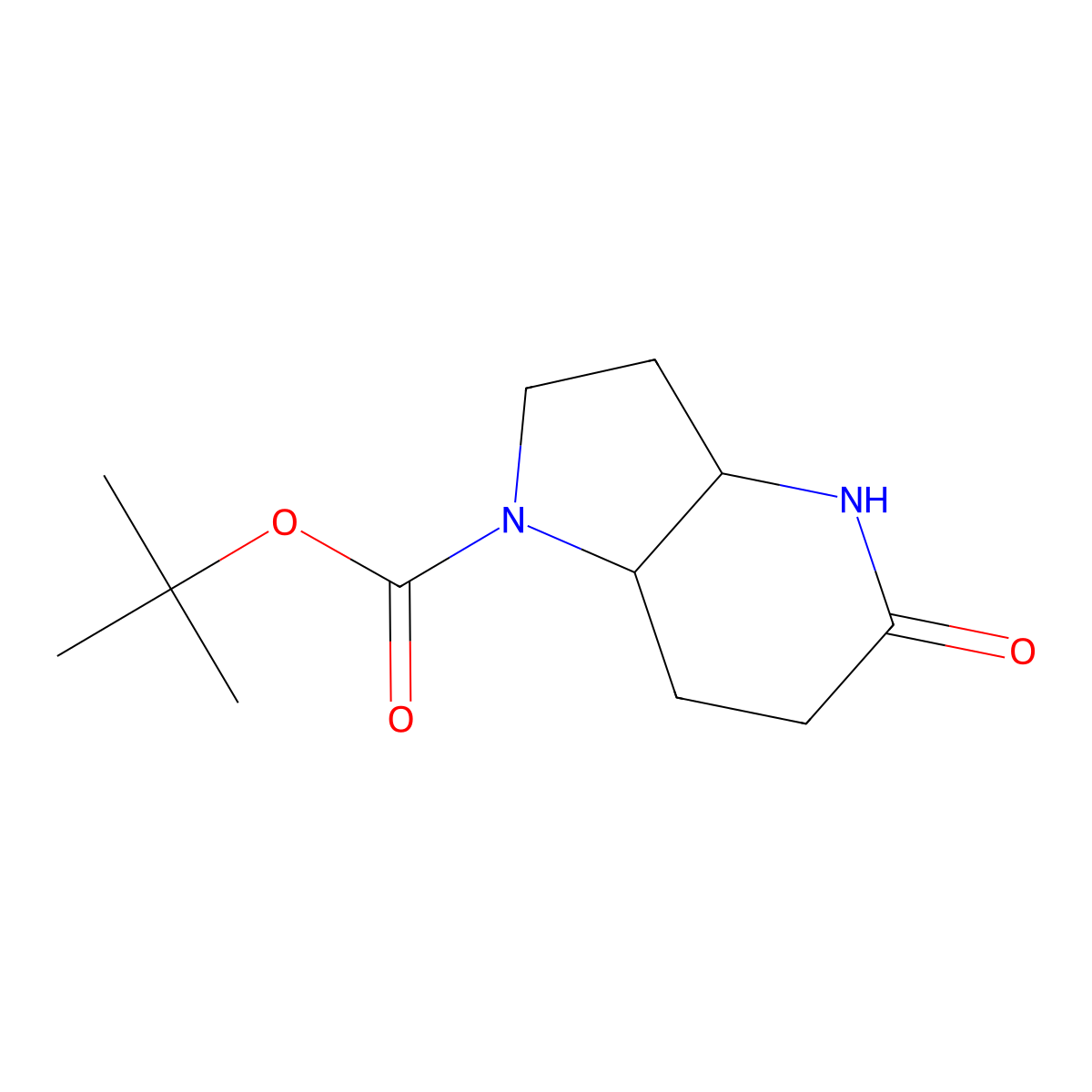 Cis-Tert-Butyl-5-Oxooctahydro-1H-Pyrrolo[3,2-B]Pyridine-1-Carboxylate molecular structure, CAS 1932182-85-8