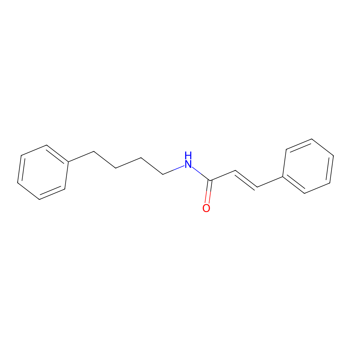 2-Propenamide, 3-phenyl-N-(4-phenylbutyl)-, (2E)- molecular structure, CAS 193219-33-9
