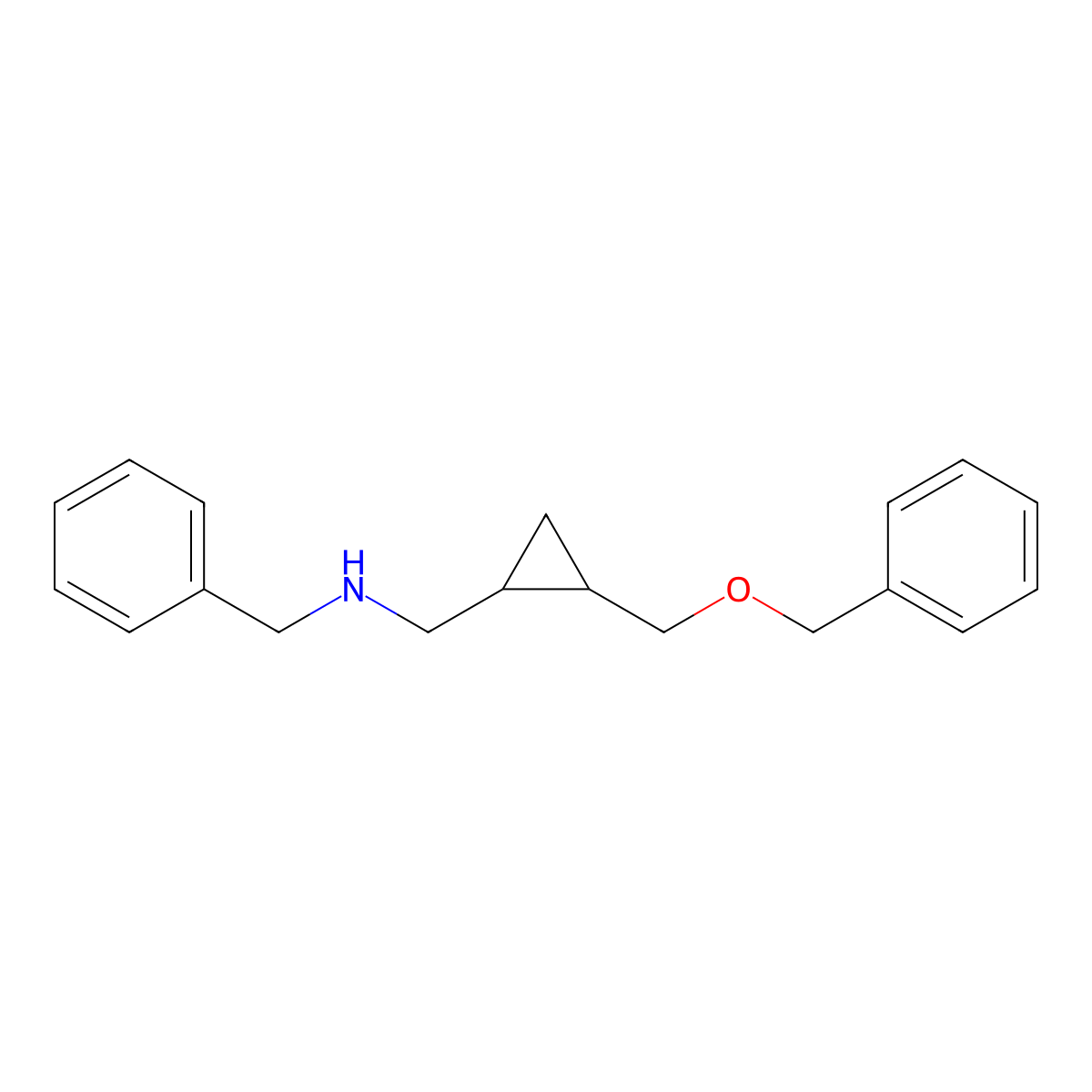 N-Benzyl-1-((1S,2S)-2-((benzyloxy)methyl)cyclopropyl)methanamine molecular structure, CAS 1932191-95-1