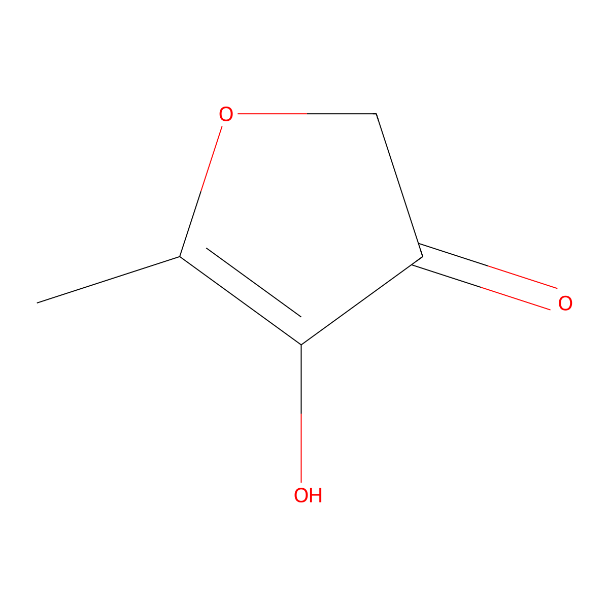 4-Hydroxy-5-methyl-3(2H)-furanone molecular structure, CAS 19322-27-1